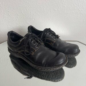 BORN Womens Black Leather Jean Moro Casual Preppy Bowler Oxford Sneakers
